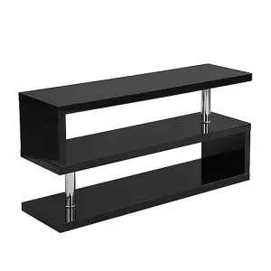 Miami High Gloss S Shape Design TV Stand In Black