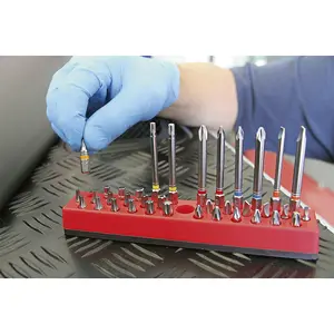 36 Capacity Magnetic Bit Holder - Screwdriver HEX Drill Bit Organizer Block