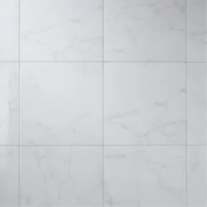 Colours Elegance White Gloss Marble effect Ceramic Floor Tile Sample