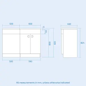 Nes Home Elton Matte Black Quadrant 900mm Shower Enclosure & Right Hand Vanity Combination Unit