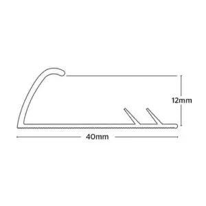 2.7m Superior Chrome Euro Door Plate Threshold