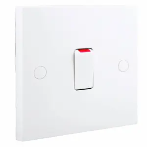 BG 20A Rocker Raised square Control switch Gloss White