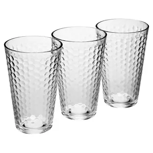 URBNLIVING 300ml 6 Pcs Milano Drinking Patterned Cup Water Juice Cocktail Tumbler Glassware Sets