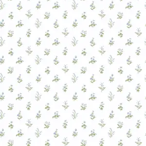 Galerie Pretty Prints Blue Mini Garden Spot Wallpaper Roll