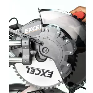 Excel 12" 305mm Sliding Mitre Saw Double Bevel 1800W/240V with Laser