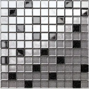 Glass mosaic on mesh for bathroom or kitchen 300mm x 300mm - Hades