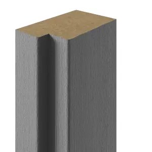 GoodHome Alpinia Matt Slate Grey Square Pilaster, (H)2400mm (W)80mm