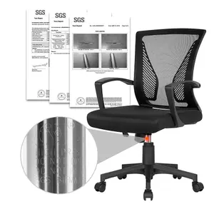 Yaheetech 2-Pack Ergonomic Mid-back Mesh Office Chair - Black