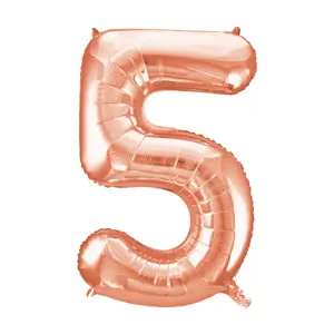 Unique Party 34 Inch Rose Gold Supershape Number Foil Balloon Rose Gold (9)