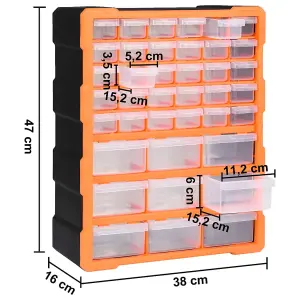 Berkfield Multi-drawer Organiser with 39 Drawers 38x16x47 cm