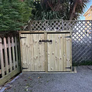 Wooden Wheelie Bin Store - Double Unit