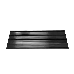 Black Panels Set of 6 Steel Corrugated Panels for Roofing, Carports, Tool Sheds, Wall Cladding