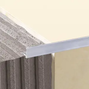 Diall 10mm Straight Aluminium External edge tile trim