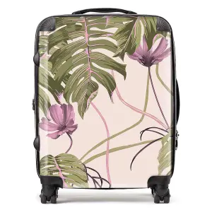 Pink Cosmos Flowers Suitcase - Large