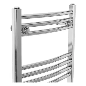 Right Radiators 1200x500 mm Bathroom Curved Heated Towel Rail Radiator Warmer Ladder Chrome