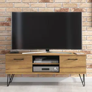 TV Unit 120cm Sideboard Cabinet Cupboard TV Stand Living Room Oak & Black