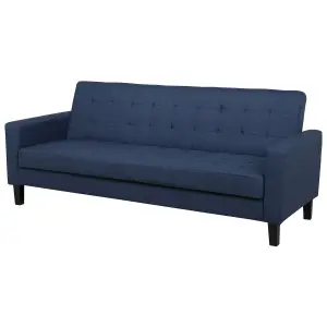 Beliani Traditional Sofa Bed VEHKOO Dark Blue