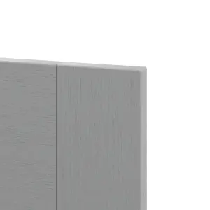 GoodHome Alpinia Painted Matt slate grey wood effect Shaker Drawerline door & drawer front 400mm