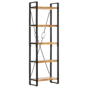 Berkfield 5-Tier Bookcase 60x30x180 cm Solid Mango Wood