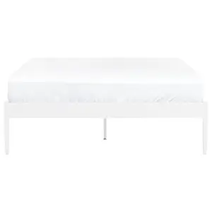 Metal EU Double Size Bed White VAURS