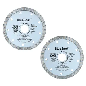 115mm 4.5" 1.2mm Turbo Diamond Ceramic Tile Cutting Disc for Angle Grinders 2pk