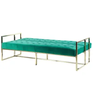 3 Seater Sofa MARSTAL Emerald Green Velvet