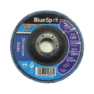 HomeSmart 1 Packs 115mm Flap Disc 120 Grit Zirconium Oxide for Angle Grinder to Sanding Grinding