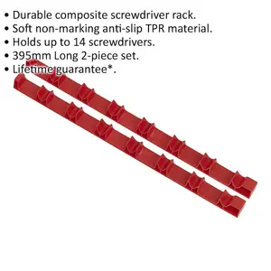 395mm 14 Capacity Screwdriver Storage Rack - Tool Drawer Organizer Divider