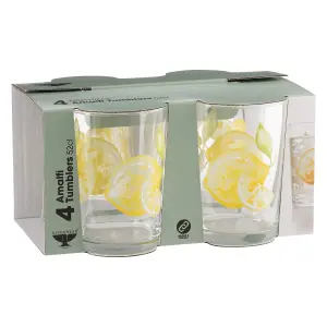 Set of 4 Amalfi Tumblers 52cl Clear