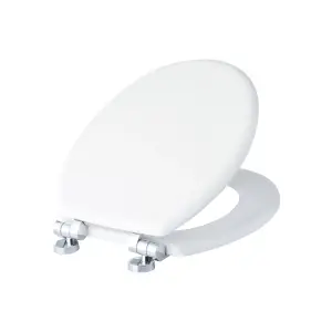 Bemis Hartford White Round Soft close Toilet seat