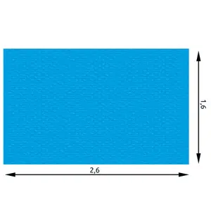 Pool Cover - rectangular, floating, protects and warms the water - 160 x 260 cm blue