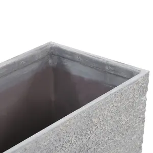 Rectangular Plant Pot 25 x 60 x 45 cm Grey EDESSA