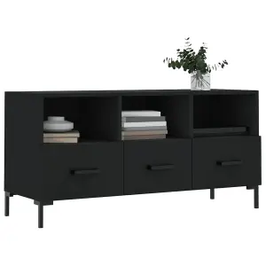 Berkfield TV Cabinet Black 102x36x50 cm Engineered Wood