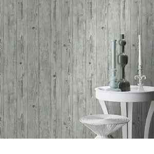 RASCH Wood Panelling Wallpaper Blue Grey Oak Panels Non-woven Wall Covering