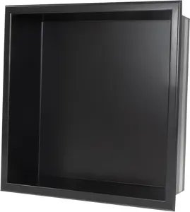 Thermopanel 304 Stainless Steel Recess Shower Niche - Matte Black (305 x 305 x 103mm)