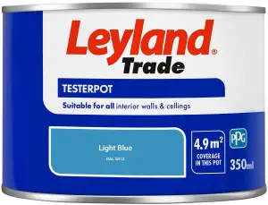 Leyland Trade Vinyl Matt Walls & Ceilings Emulsion Paint Light Blue (RAL 5012) 350ml Tester