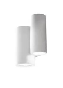 Luminosa Banjie Paintable Plaster Wall Lamp White, GU10