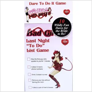 Amscan Good Girl/Bad Girl Hen Night Dare Card White/Red/Black (One Size)