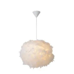 Lucide Goosy Soft Modern Pendant Light 50cm - 1xE27 - White