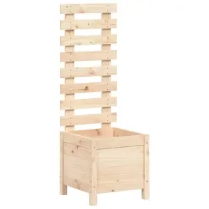 Berkfield Garden Planter with Rack 39x39.5x114 cm Solid Wood Pine