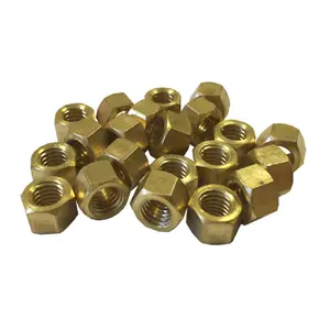 12 x Brass Exhaust Imperial Manifold Nuts 1/4" UNC High Temperature