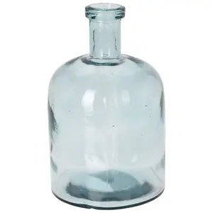 URBNLIVING 25cm Height Bottle Glass Heavy Rounded Design Flowers Arrangements Vase