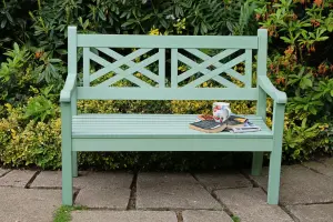 Winawood Speyside 2 Seater Wood Effect Bench - Duck Egg Green