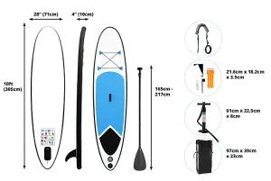 Professional Large Inflatable 10ft SUP with Accessories - Red