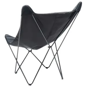 Beliani Retro Armchair NYBRO Velvet Black