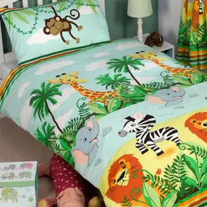 Jungle-Tastic Junior Toddler Duvet Cover and Pillowcase Set