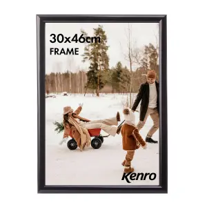 Kenro Frisco Series Black Photo Frame 18x12 Inch / 30x46cm Wall Hanging with Glass Front - FR3046B