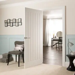 Unglazed Cottage White Woodgrain effect Internal Door, (H)1981mm (W)762mm (T)35mm