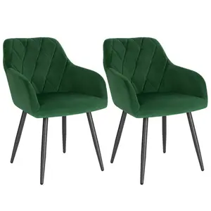 Alvion Upholstered Dining Chair (Set of 2) Dark Green