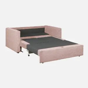 Sofi Two Seater Sofa Bed with Storage - Pink